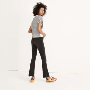 Madewell Berkeley Black Cotton Cali Demi-Boot Chewed-Hem Ankle Jeans Women’s 25